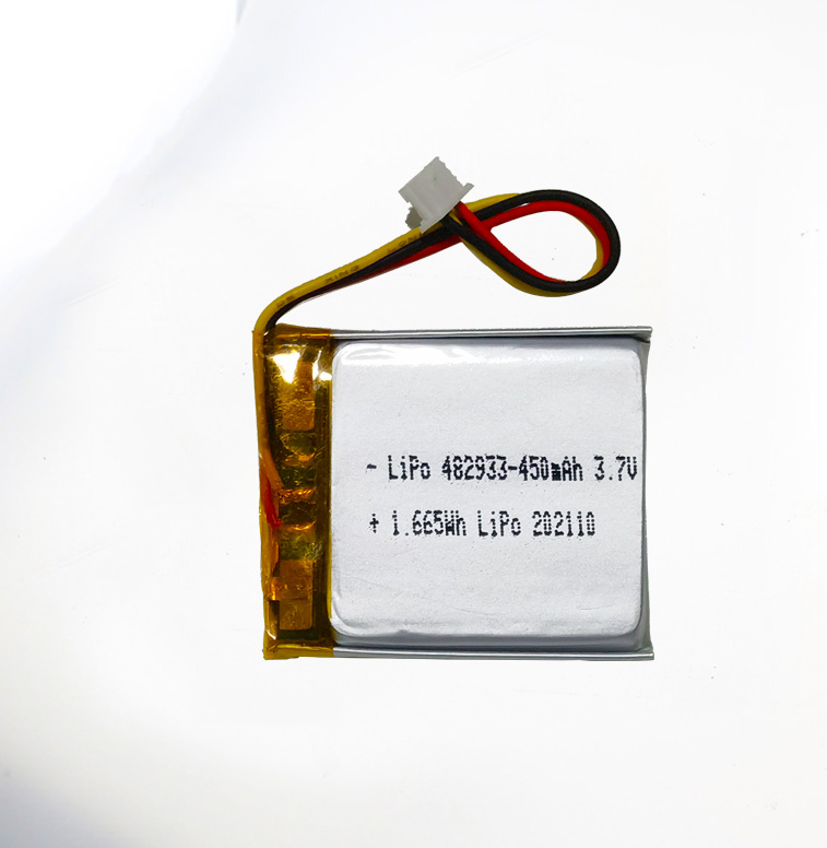 3.7V 482933 450mAh Tracker聚合物鋰離子電池 3.7V 482933 450mAh Tracker聚合物鋰離子電池